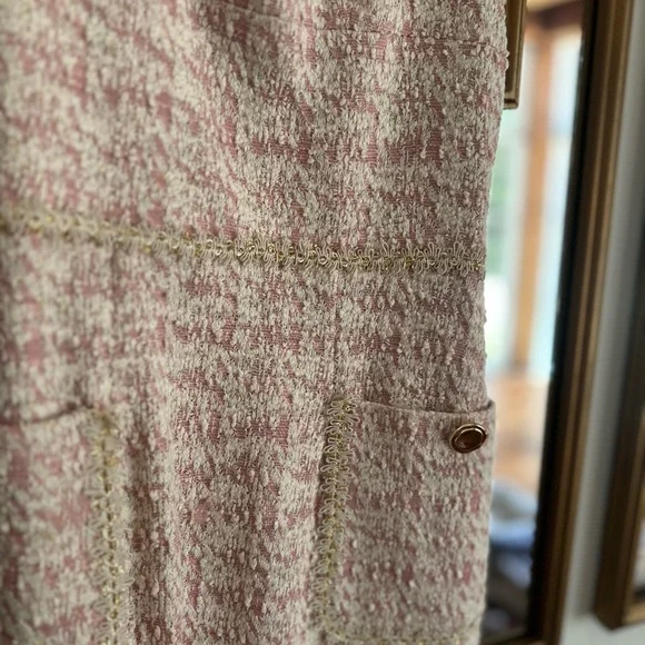 Stunning Black Halo Pink Gold Sheath Dress Spaghetti Strap Midi. - Picture 4 of 7